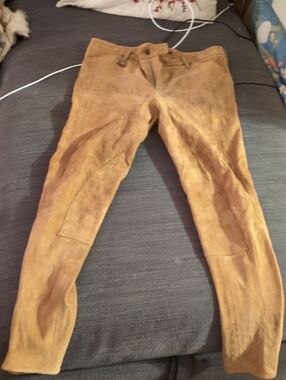 Suede Riding Breeches in Tan Ralph Lauren